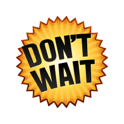 Don't Wait - Burst Badge Orange